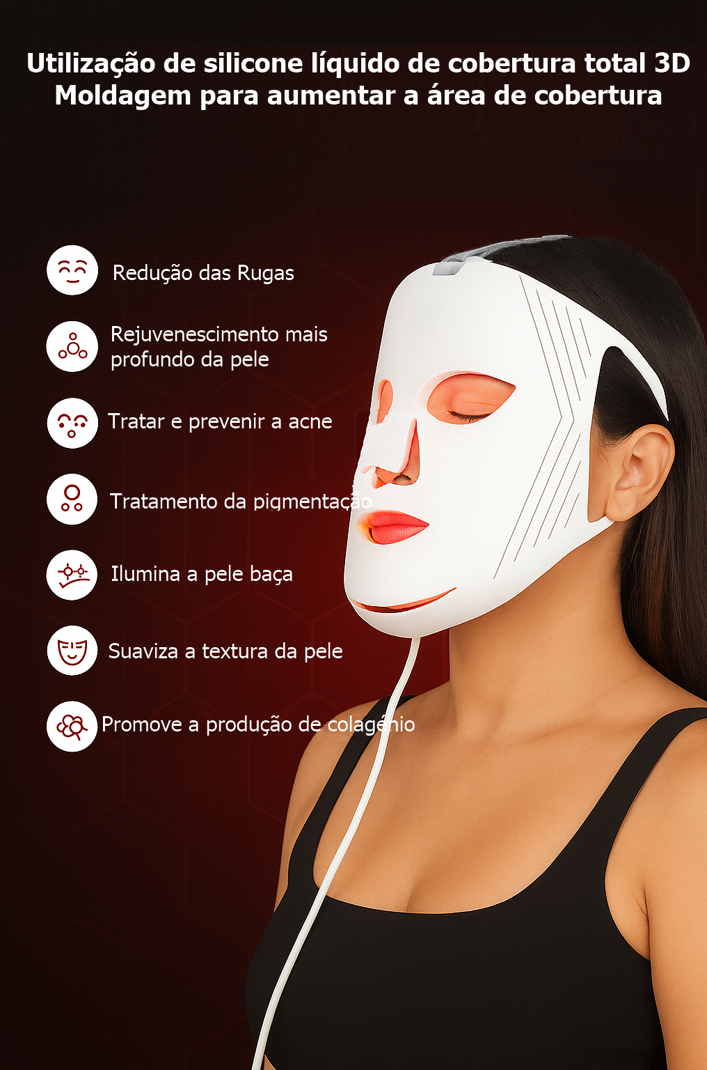 Máscara LED Detalhe 4